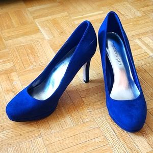2/$30! Blue suede shoes! 3" heels